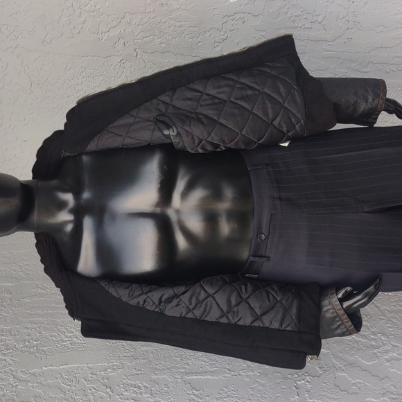 Modern Head Ware Limited Men's Pure Leather/Wool Blend Moto Jacket (Canada) - Picture 4 of 17